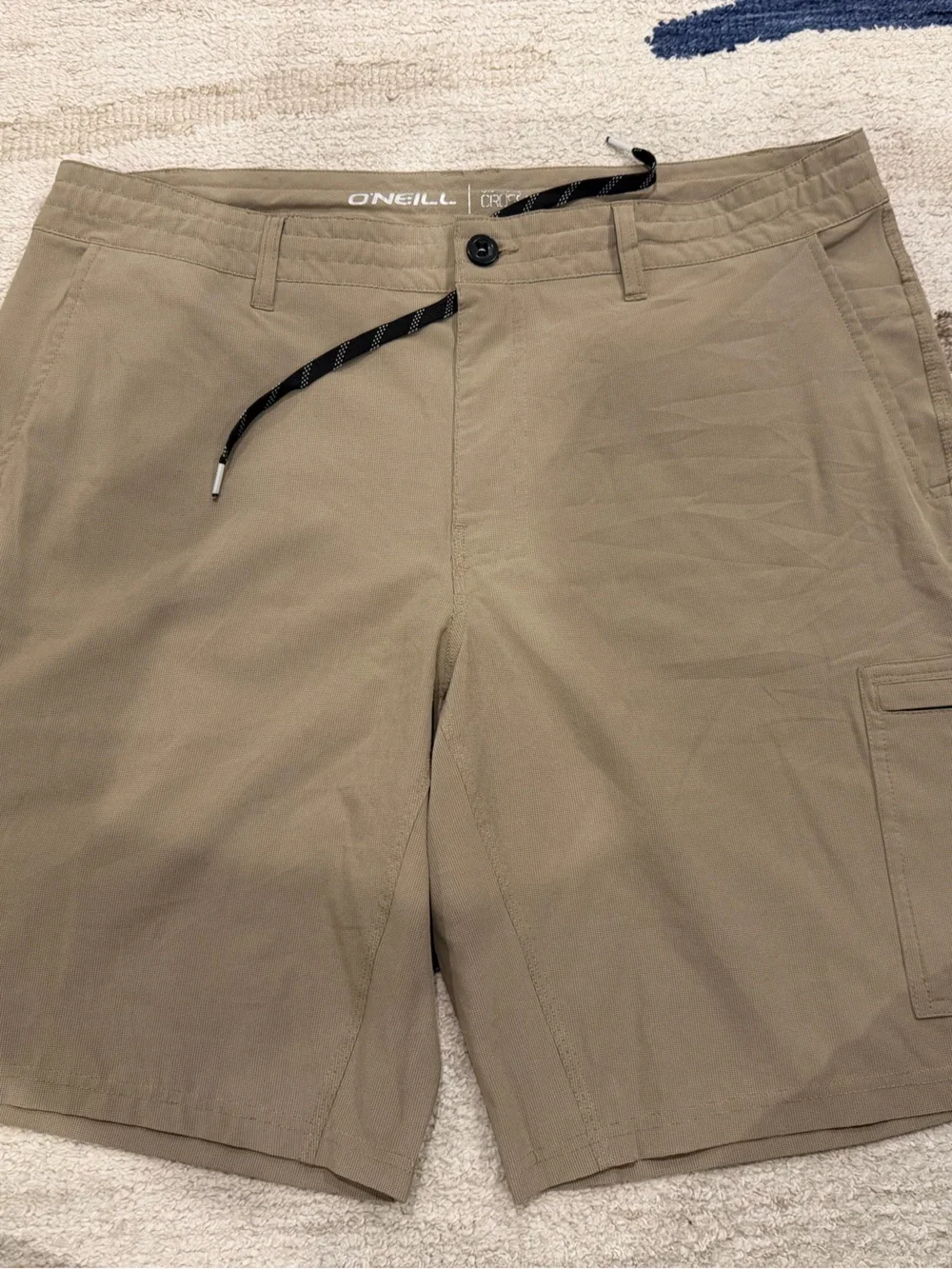 O'Neill Men's Tan Cargo Shorts with Drawstring